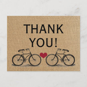 fiets Dank u bruiloft Briefkaarten