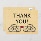 fiets Dank u bruiloft Briefkaarten (Voorkant / Achterkant)