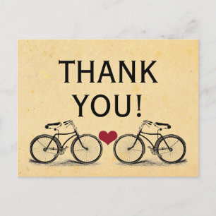 fiets Dank u bruiloft Briefkaarten