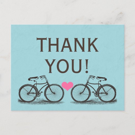fiets Dank u bruiloft Briefkaarten (Voorkant)