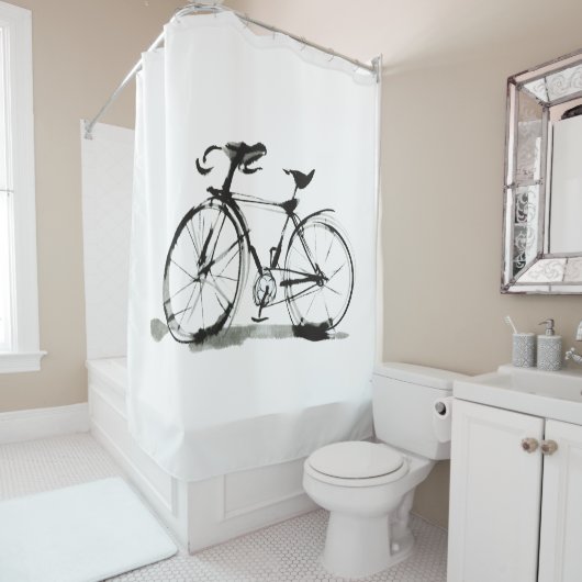 fiets douchegordijn (In situ)