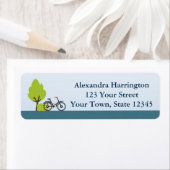 Fiets en Bomen, adreslabel Etiket (Insitu)