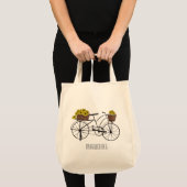 Fiets en manden van bloemen tote bag (Voorkant (product))