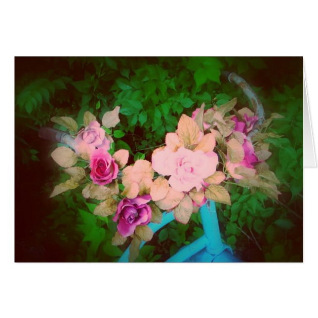  fiets en Rozen (Voorkant Horizontaal)