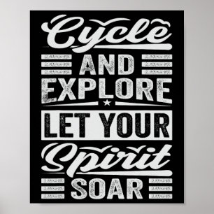 Fiets En Verken Laat Je Geest Zweven - Grappige Fi Poster