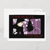 fiets en Victor Bicycles Victoriaans Briefkaart (Voorkant / Achterkant)