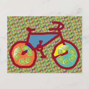 fiets , fiets , fietsen / fietsen briefkaart