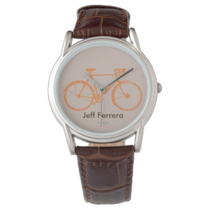 Fiets. Fiets gepersonaliseerd met naam Horloge