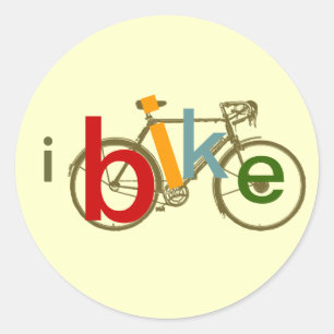 Fiets. Fiets / Ibike Ronde Sticker