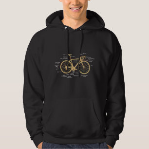 Fiets Fietsen Anatomie Wegfietsonderdelen Fietsspo Hoodie