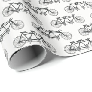 fiets gemaakt voor twee of tandem bike cadeaupapier