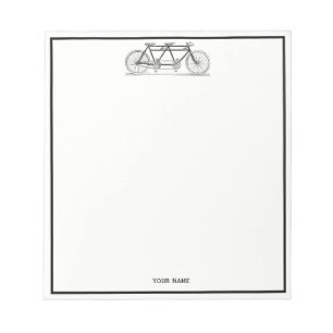  fiets gemaakt voor twee of tandem bike notitieblok