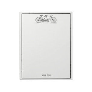 fiets gemaakt voor twee of tandem bike notitieblok