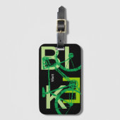 Fiets Groene Fiets Bagagelabel (Voorkant (verticaal))