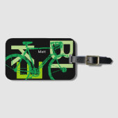 Fiets Groene Fiets Bagagelabel (Voorkant (horizontaal))