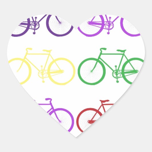 fiets hart sticker (Voorkant)
