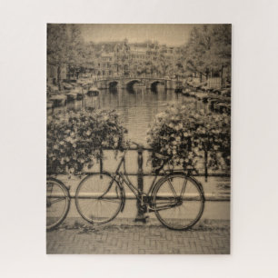 Fiets in Amsterdam - 16x20 - 520 stuks Legpuzzel