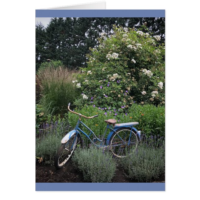  fiets in de tuin (Voorkant)