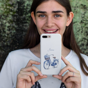 Fiets in Delfts Blauw aanpasbaar iPhone 11 Hoesje