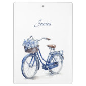 Fiets in Delfts Blauw aanpasbaar Klembord (Achterkant)