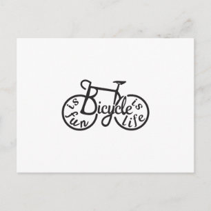 Fiets is leuk, Fiets is leven Briefkaart