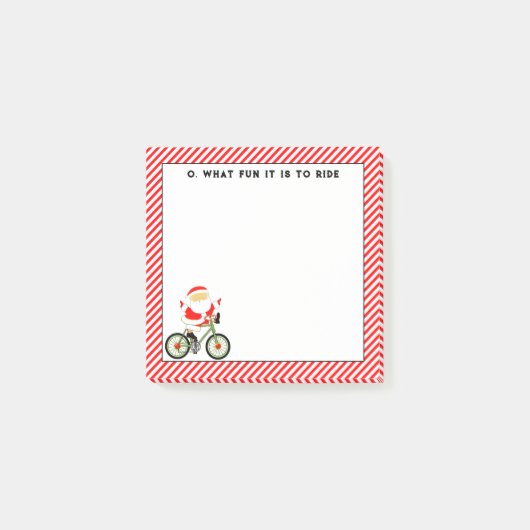 Fiets Kerstcadeau Post-it® Notes (Voorkant)