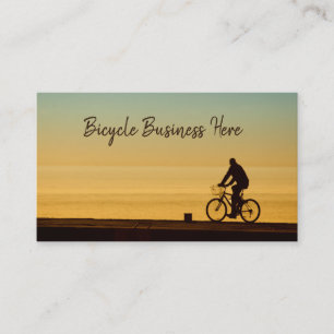 Fiets Man Rijden Fietsen in de zomer Visitekaartje