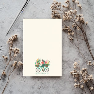 Fiets Meisje Bloemen Kruidenierswinkel Lijst Post-it® Notes