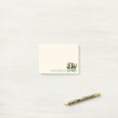 Fiets Meisje Bloemen Kruidenierswinkel Lijst Post-it® Notes (Op bureau)