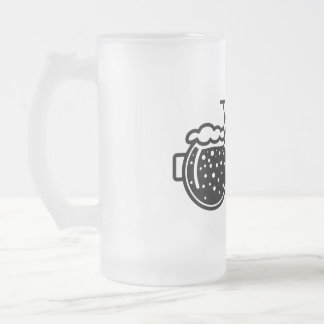Fiets met bierglas. Flesopener icoon Matglas Bierpul