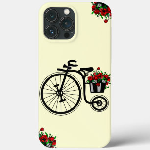 Fiets met bloemen iPhone Case - Kies kleur