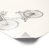 Fiets met Blooming Basket Fotoprint Foto Afdruk (Hoek)