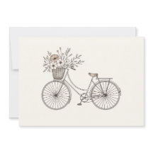  Fiets met Blooming Basket Invitation
