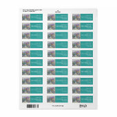 Fiets met Flower Basket Retouradreslabel Etiket (Full Sheet)