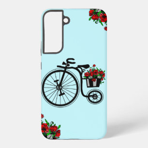 Fiets met Flowers Gift Samsung Galaxy Hoesje