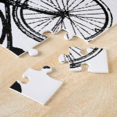  fiets met harten die uit de mand stromen legpuzzel (Zijkant)