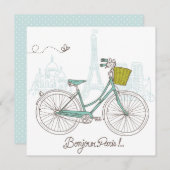 fiets met schattig mandje in Parijs (Voorkant / Achterkant)