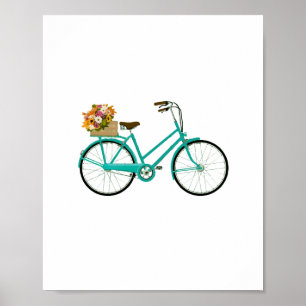 fiets met ventilatormandje poster