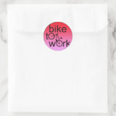fiets naar het werk ronde sticker (Tas)