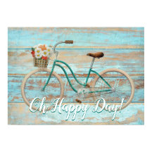  fiets Oh Happy Day Poster Print
