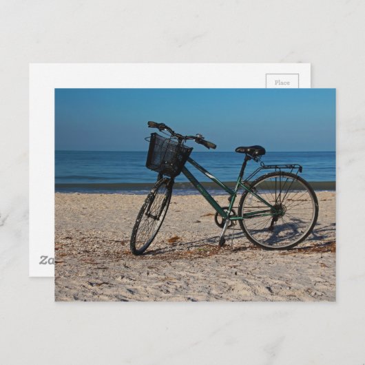 Fiets op Blootvoets Strand II Briefkaart (Voorkant / Achterkant)