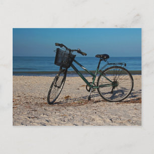 Fiets op Blootvoets Strand II Briefkaart