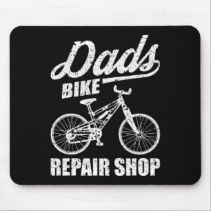Fiets reparatie winkel Grappige vader mountainbike Muismat