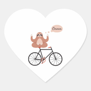 Fiets Road Bike MTB Sloth Gift Idee Hart Sticker