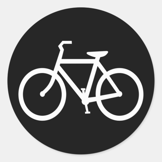 fiets ronde sticker (Voorkant)