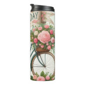  fiets: Rozen, Moederdag Charm Thermosbeker (Geroteerd rechts)
