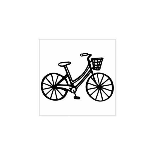 Fiets Rubberstempel (Afrduk)