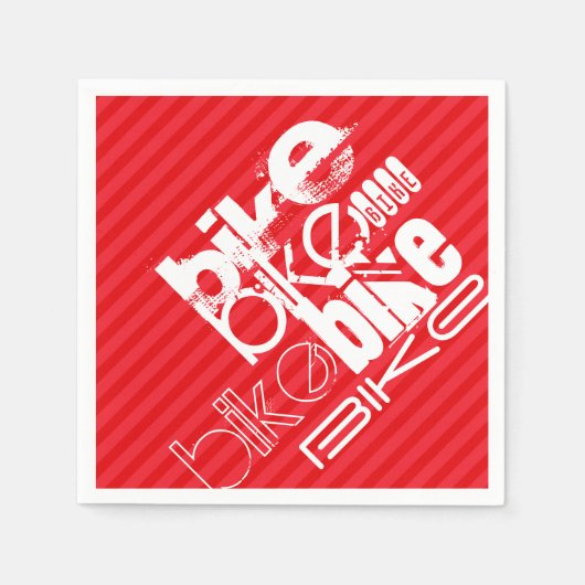 Fiets; Scarlet Red Stripes. Servetten (Voorkant)