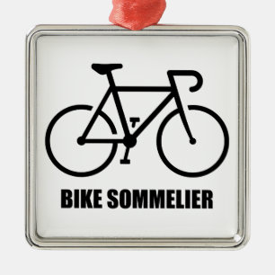 Fiets Sommelier Metalen Ornament