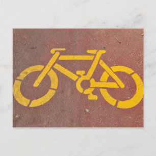 fiets stencil briefkaart